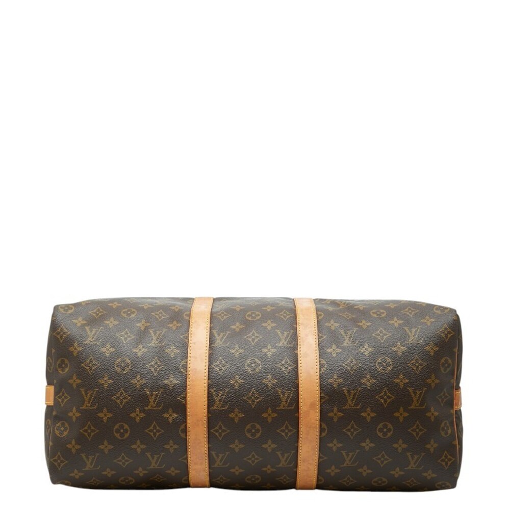 LOUIS VUITTON Brown Monogram Leather Keepall 50 Boston Bag - Picture 3 of 10